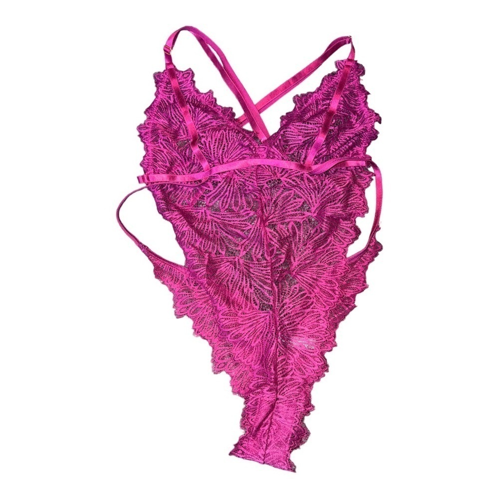 NWT OH LA LA CHERI Brianna Open Gusset Teddy Sz L/XL